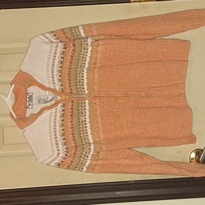 Tiara International Large zip up Ramie/Cotton blend Sweater. Like new!